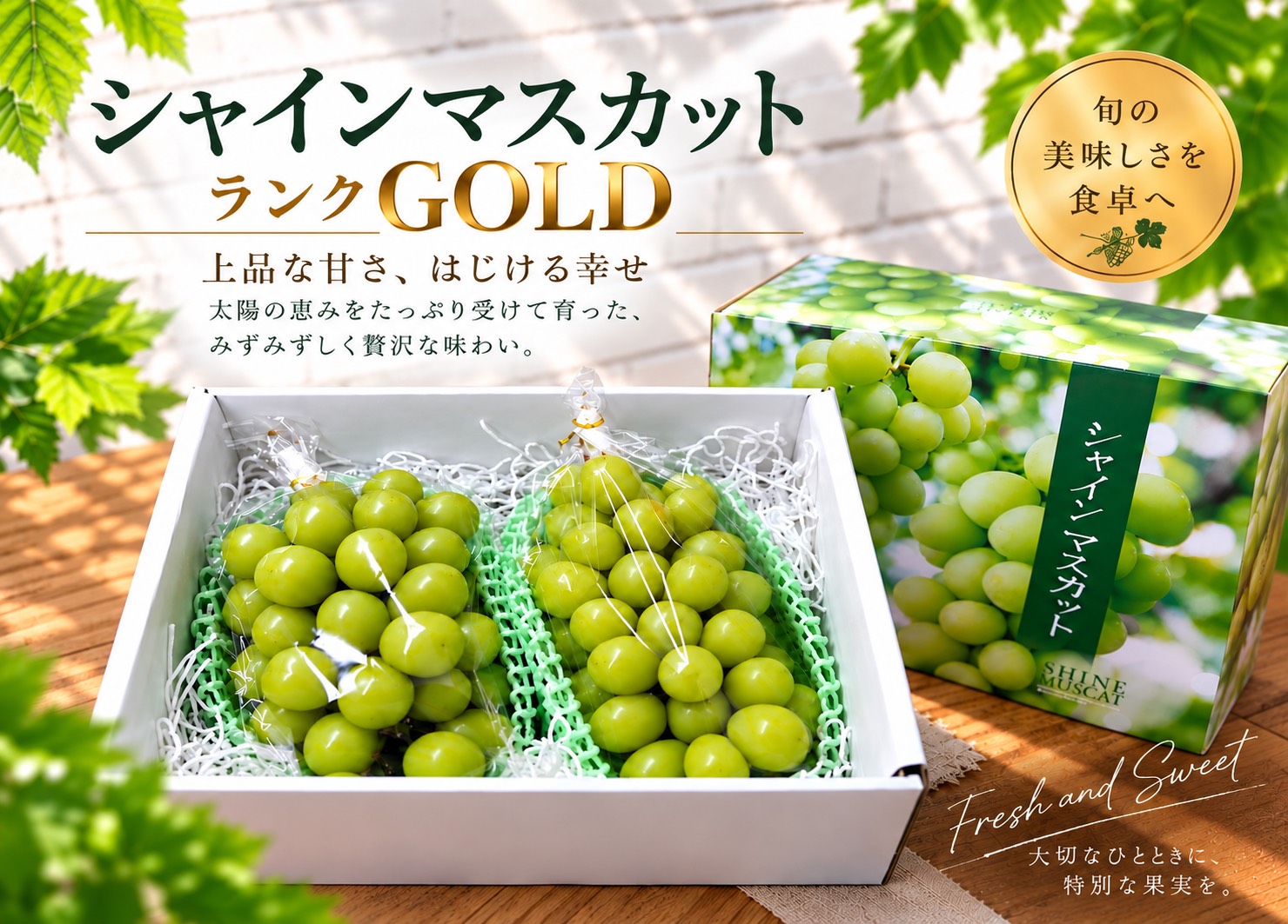 シャインマスカットGOLDランク2房