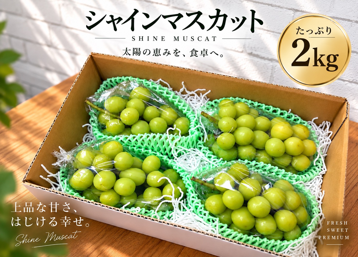 シャインマスカット 詰め合わせ2kg